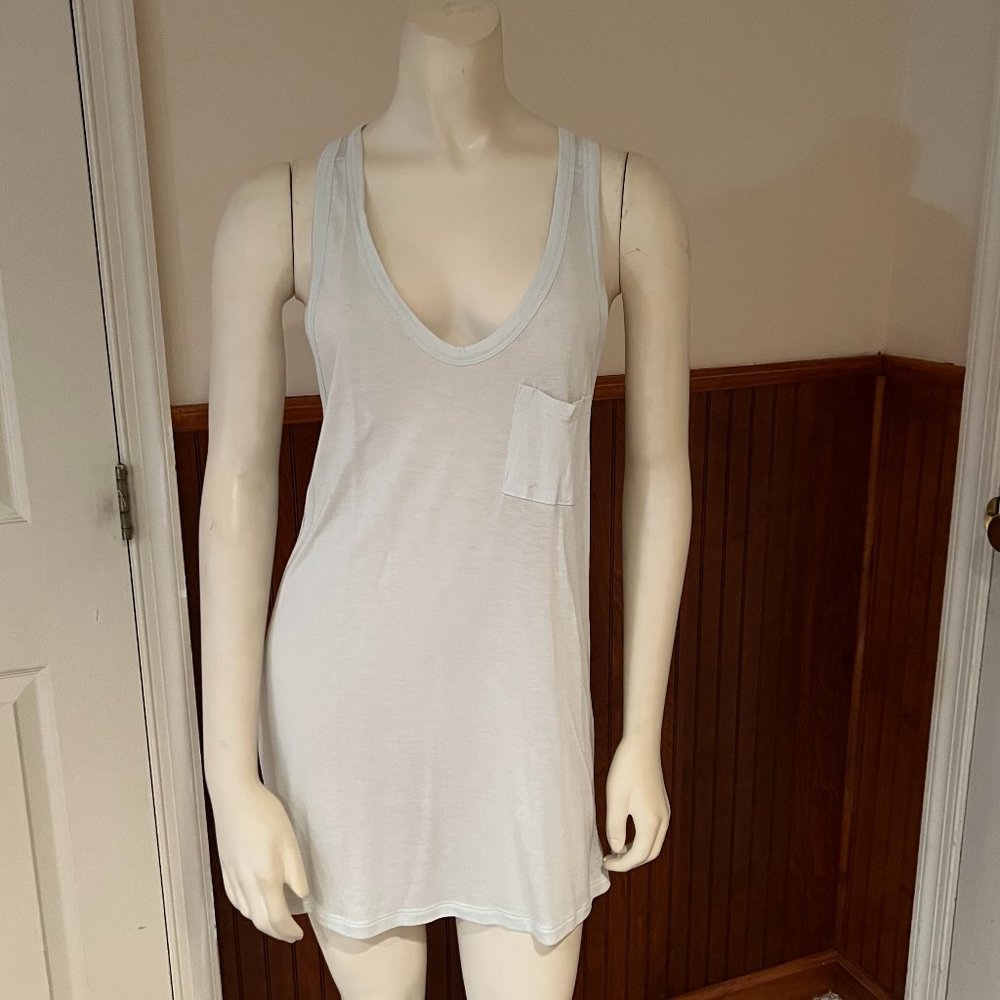 T by Alexander Wang Pale Blue Sleeveless Top with Pocket - Size: Small